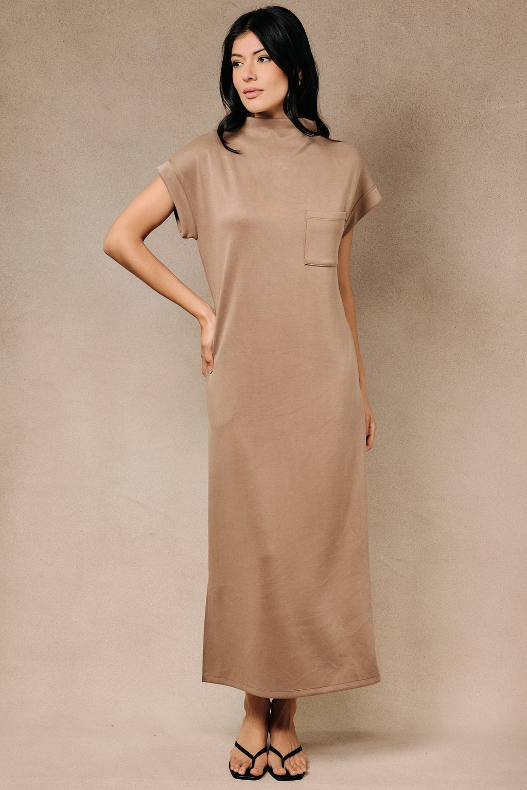 Cap Slv Midi Dress