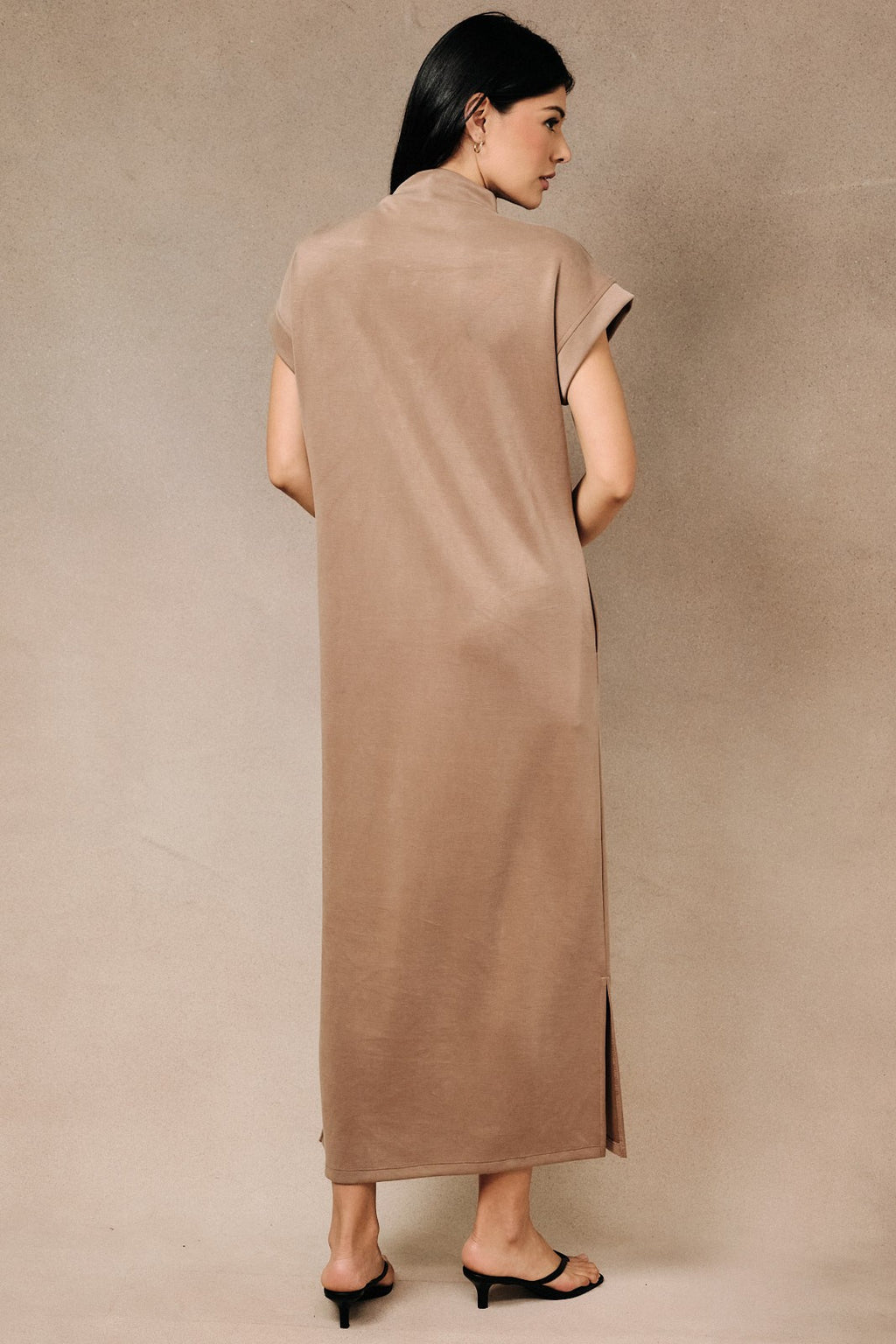 Cap Slv Midi Dress