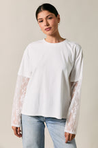 Lace Sleeves Top