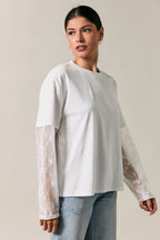 Lace Sleeves Top