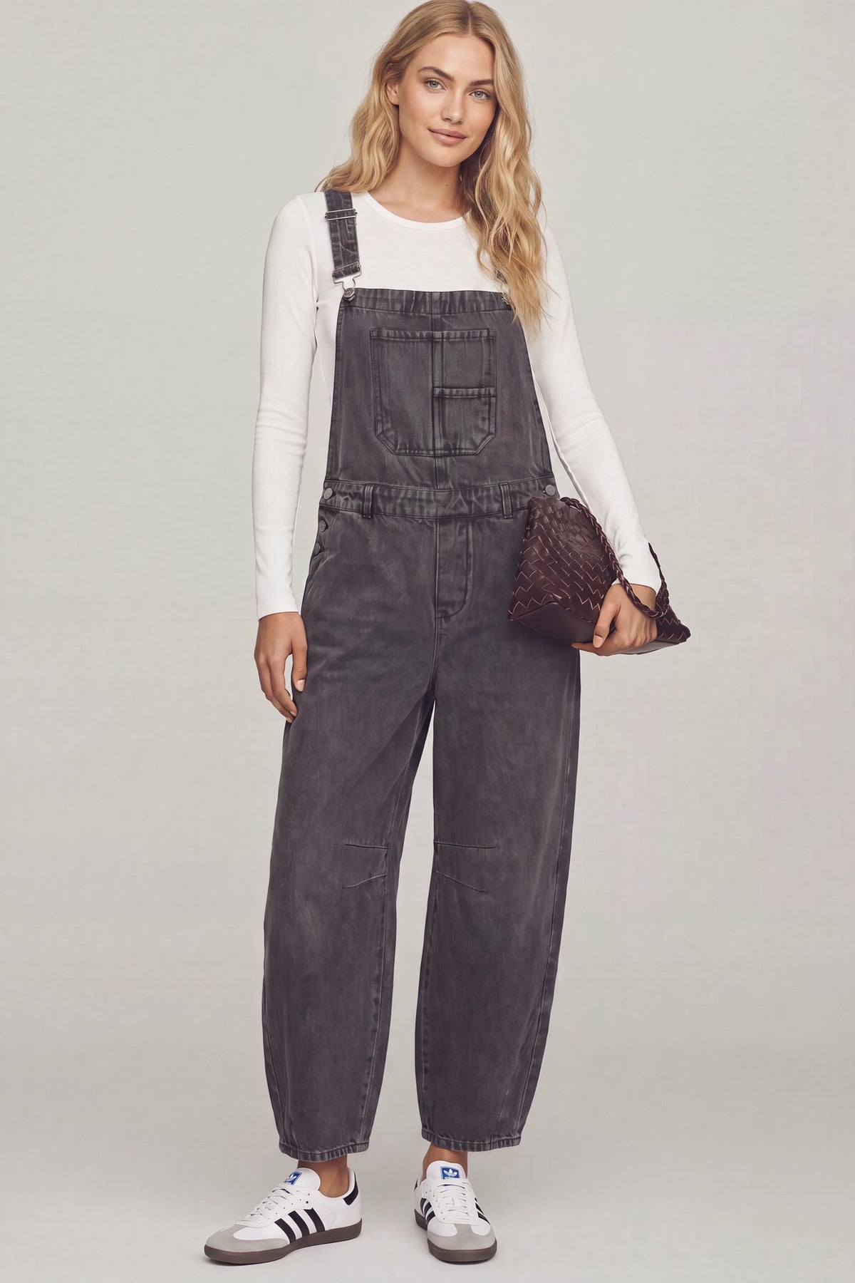 Mineral Wash Barrel Overalls