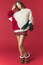 Geo Print Oversized Sweater