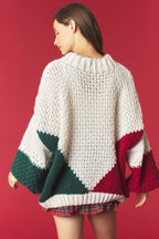 Geo Print Oversized Sweater