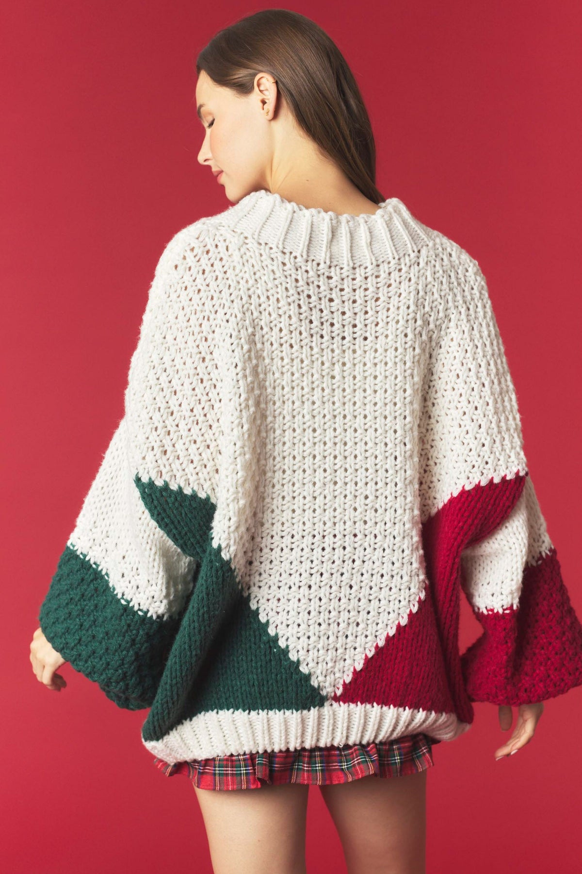 Geo Print Oversized Sweater