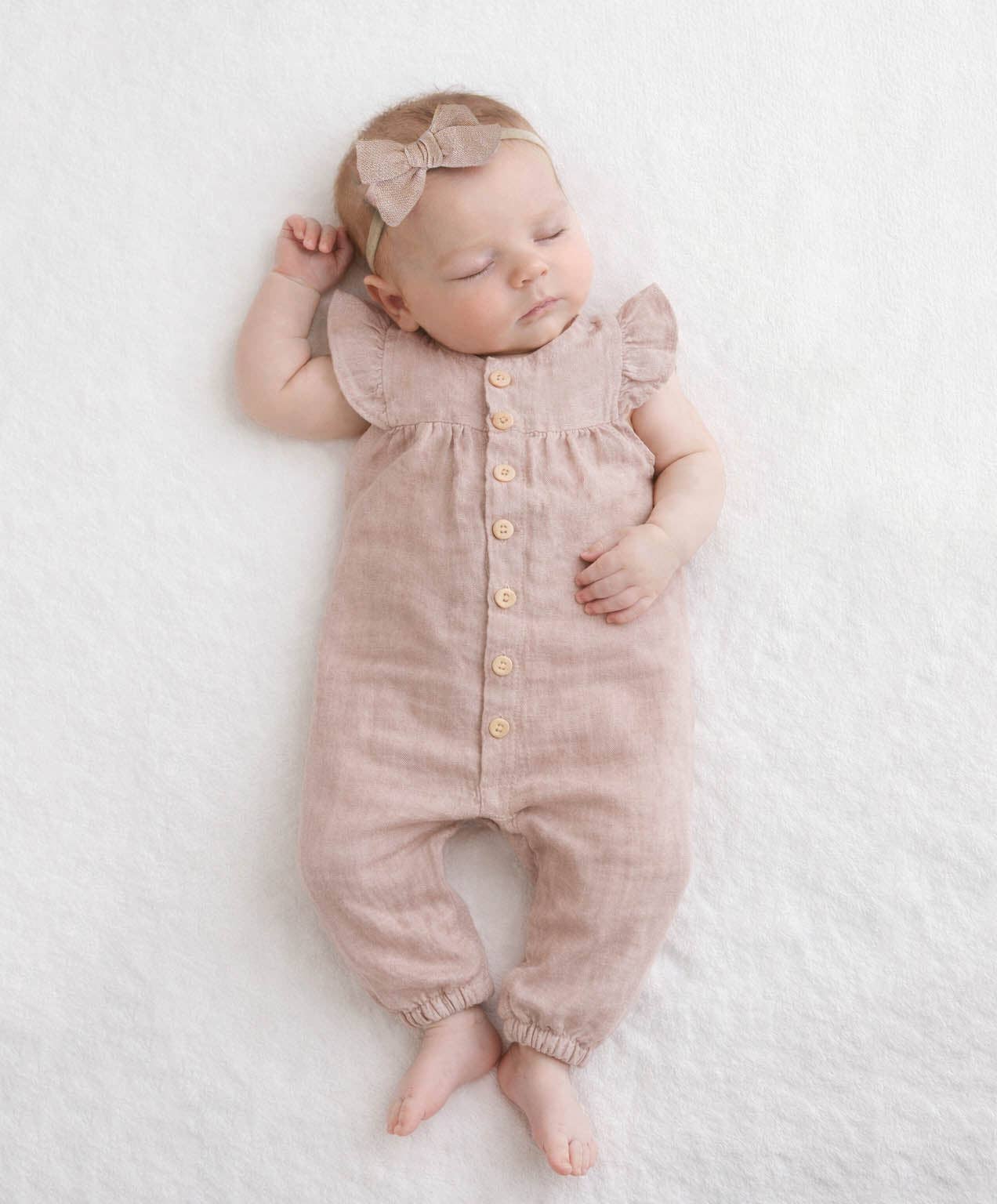 Jennifer Linen Jumper + Bow-Plum