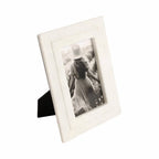 Marble Modern Beveled Edges Photo Frame - White, 4x6 in.