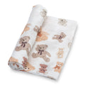 Baby Muslin Swaddle Blanket 47x47 Bear Hugs