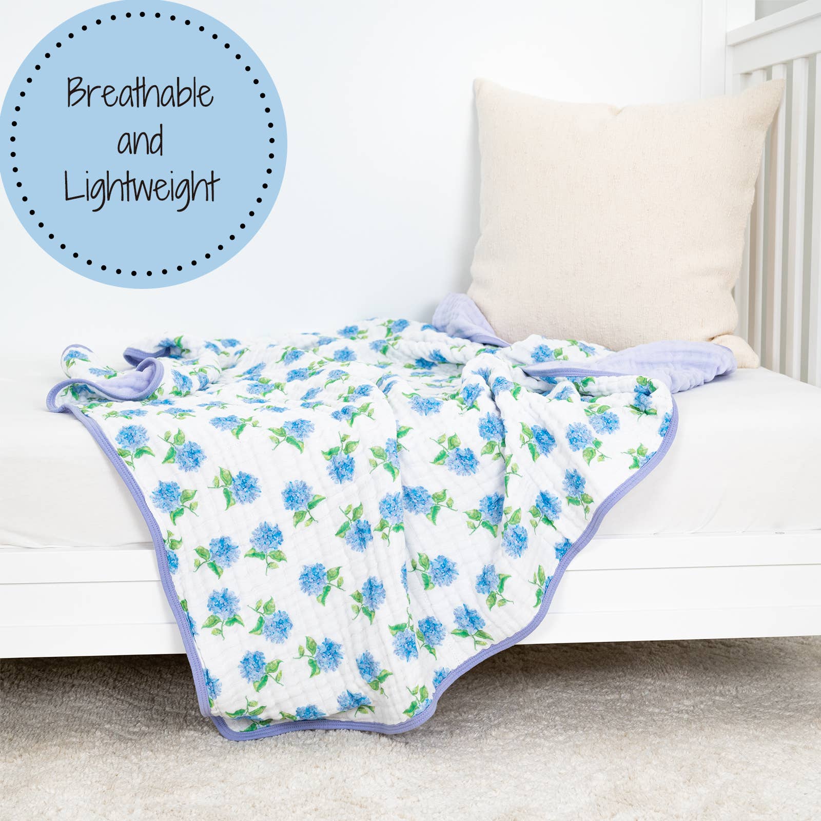 Muslin Quilt Baby & Kids Blanket Hydrangea