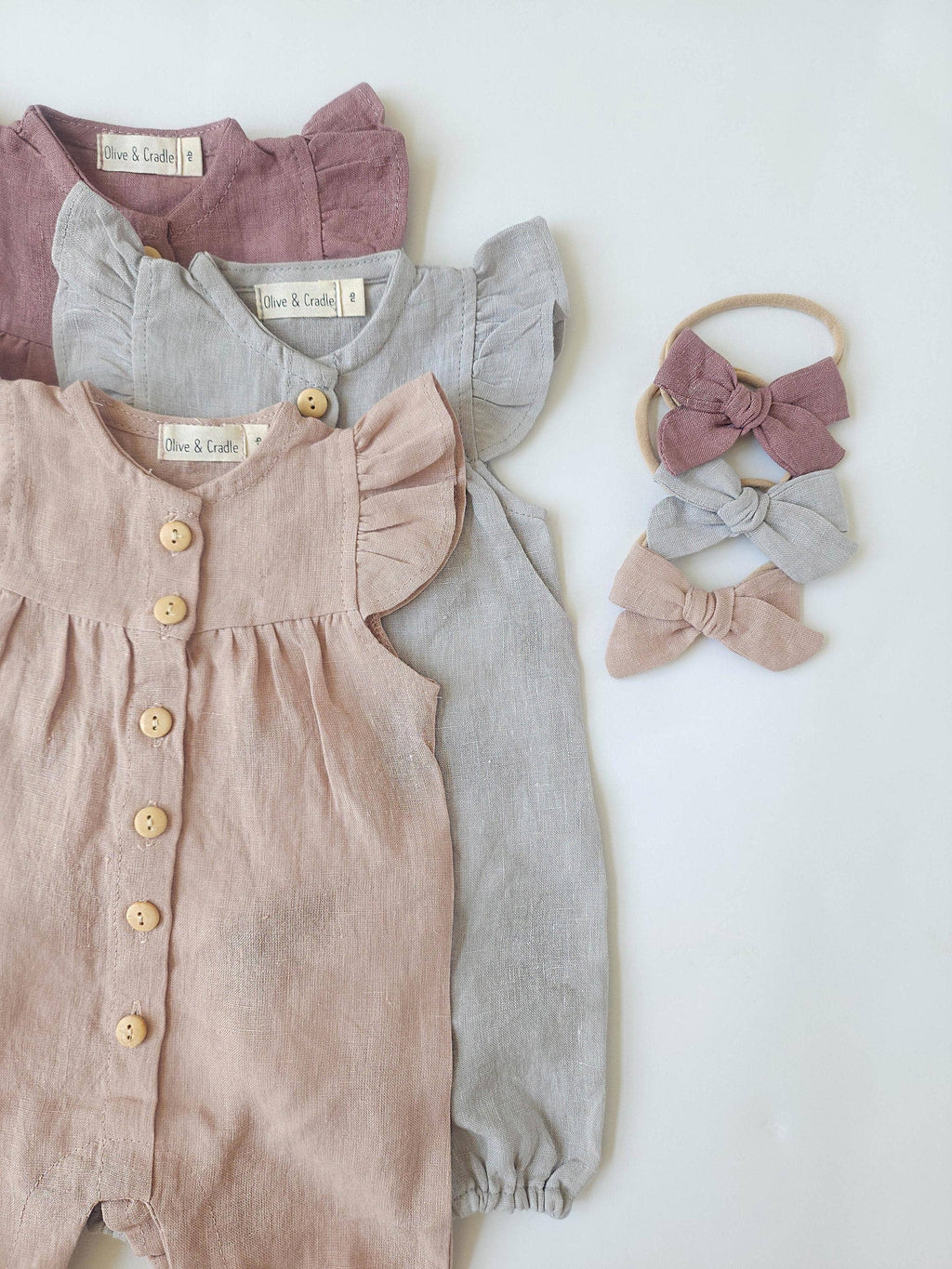 Jennifer Linen Jumper + Bow-Plum