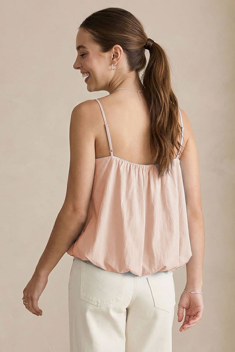 Cami Top With Bubble Hem