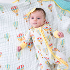 Bamboo Baby Convertible Zipper Pajama Hot Air Balloon