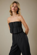 RUFFLE BODICE JUMPSUIT