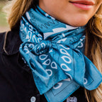 Blue & White Paisley Wild Rag