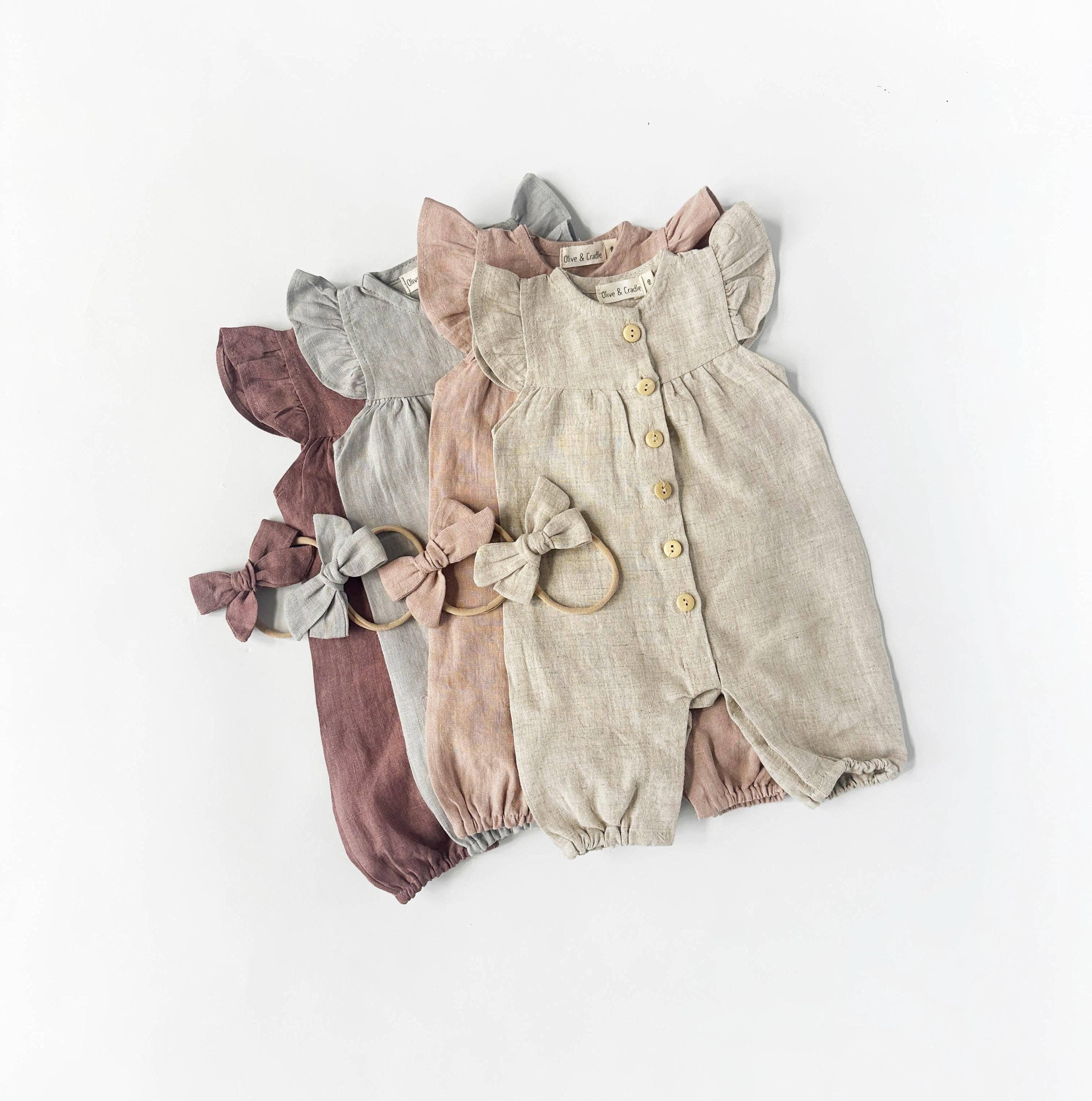 Jennifer Linen Jumper + Bow-Plum