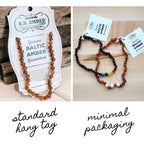 Lapis Lazuli + Raw Cognac Amber Necklace