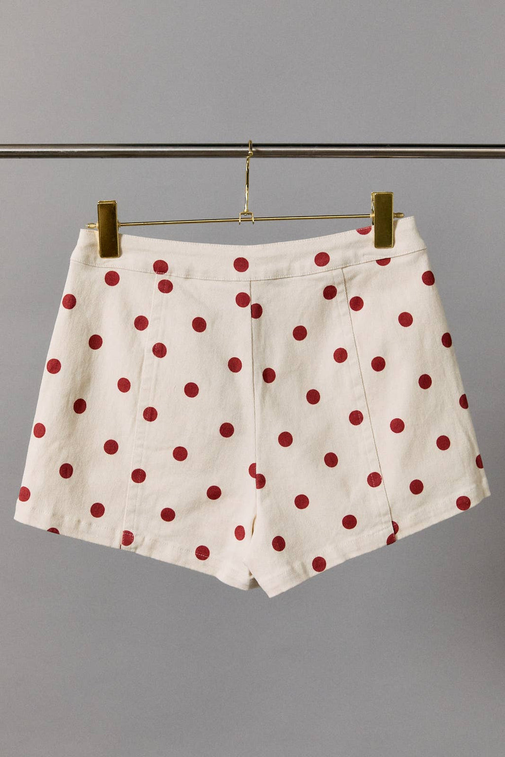 POLKA DOT MINI DENIM SHORTS