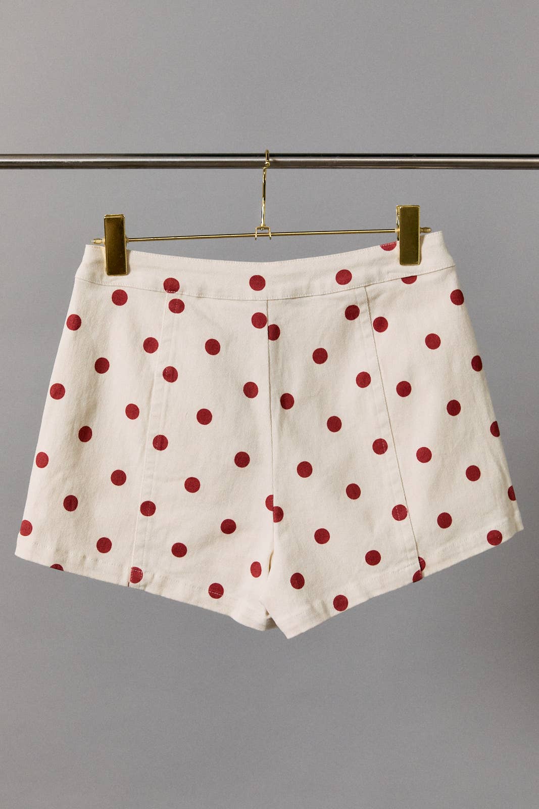 POLKA DOT MINI DENIM SHORTS