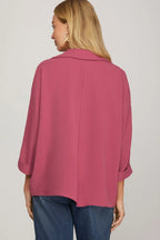 Collared Woven Top