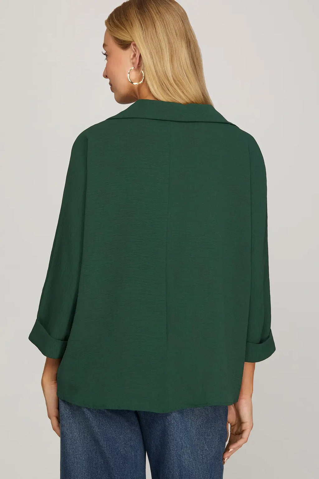Collared Woven Top