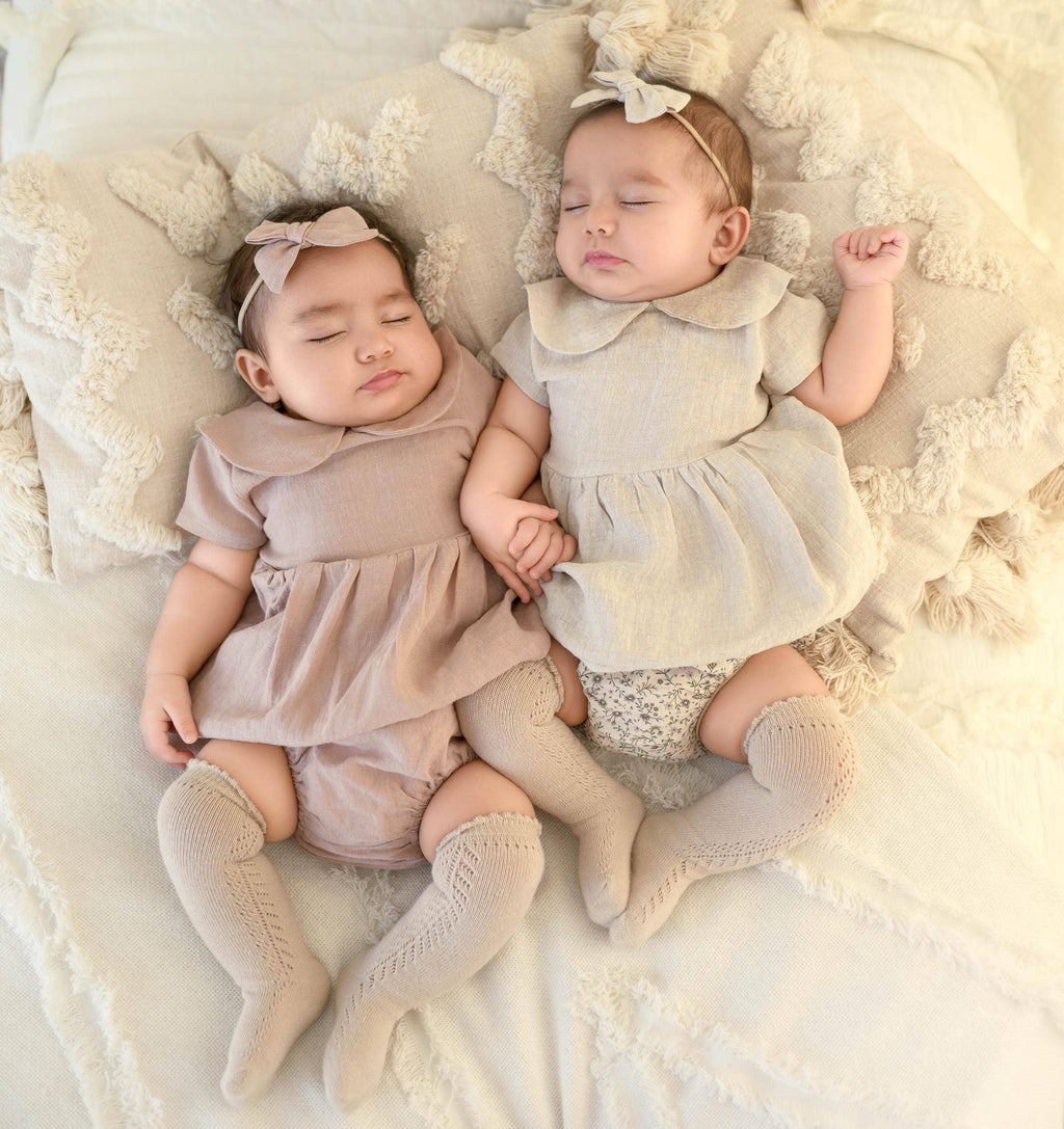 French Lace Knee High Baby Socks