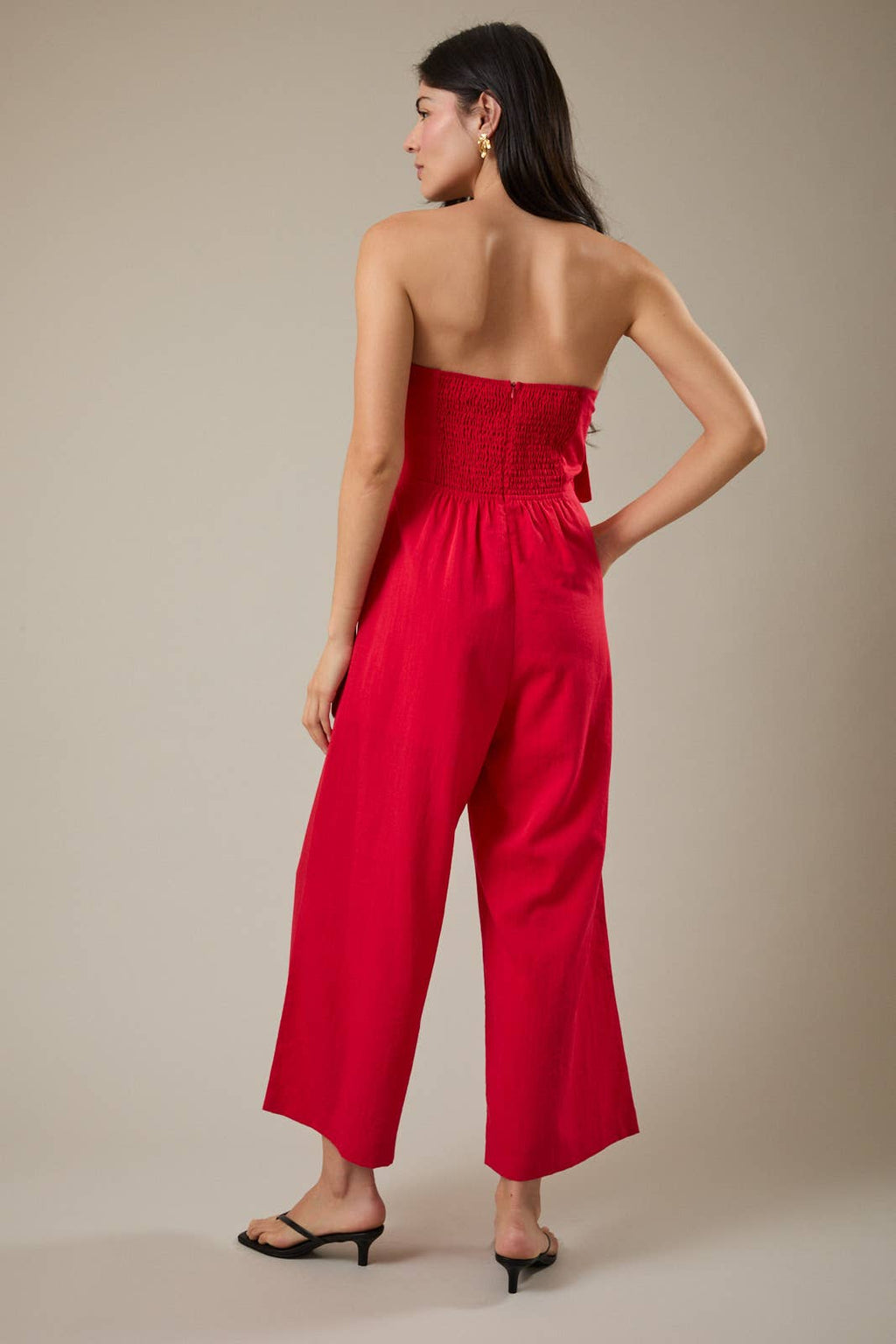 RUFFLE BODICE JUMPSUIT