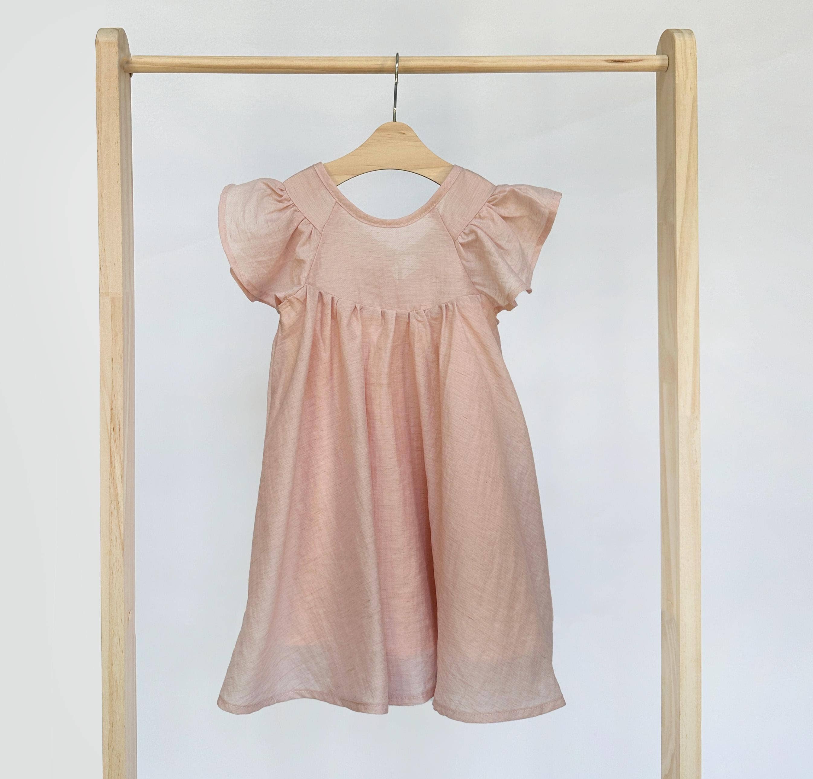 Fiona Dress with Bow-Pink