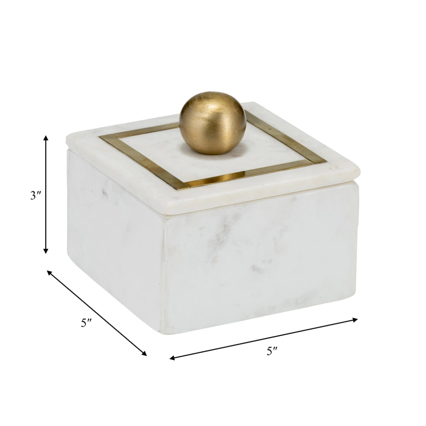 Marble Modern Storage Box with Lid