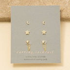 Stars & Moon Earring Set