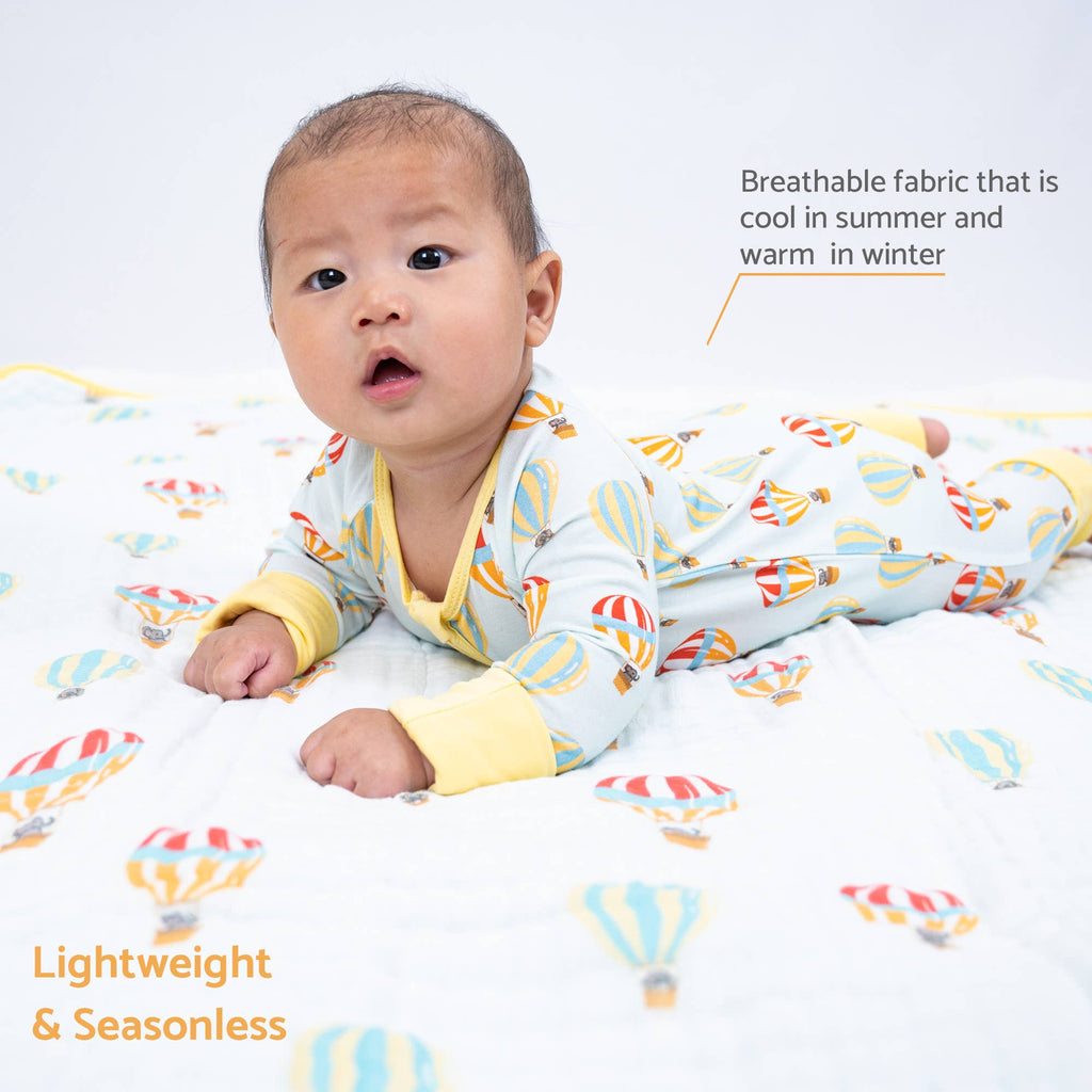 Bamboo Baby Convertible Zipper Pajama Hot Air Balloon