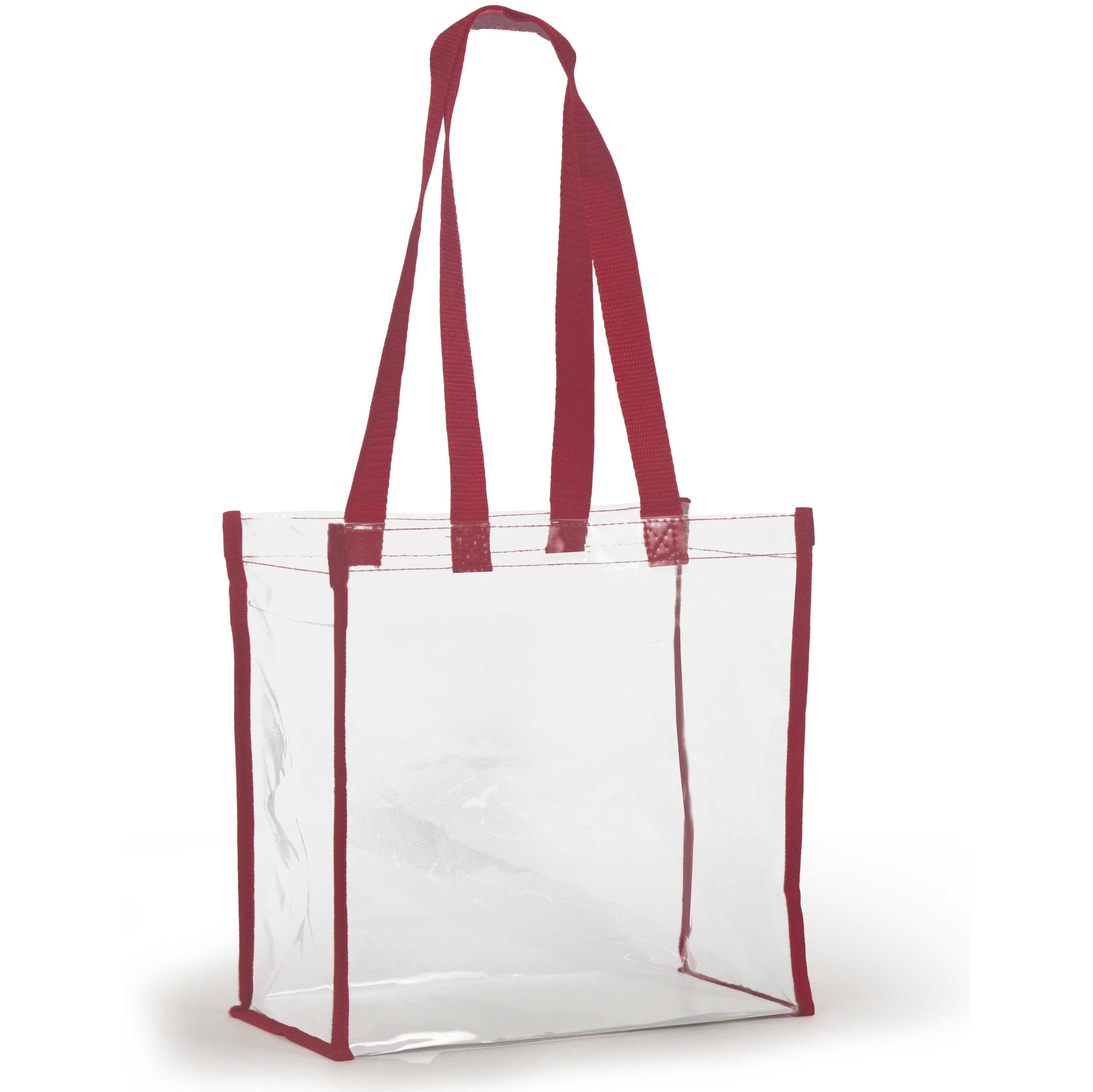 Clear Stadium Tote - Red