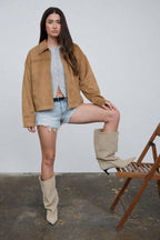 STUDDED SUEDE JACKET