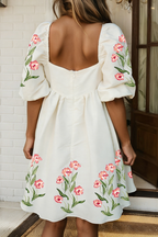 Floral Puff Sleeve Babydoll Dress