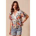 FLORAL BABY DOLL TOP