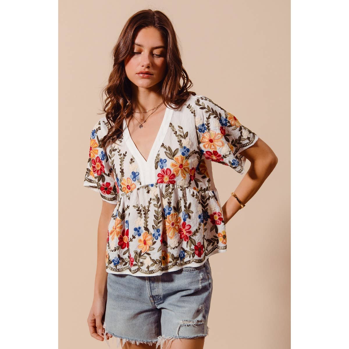 FLORAL BABY DOLL TOP