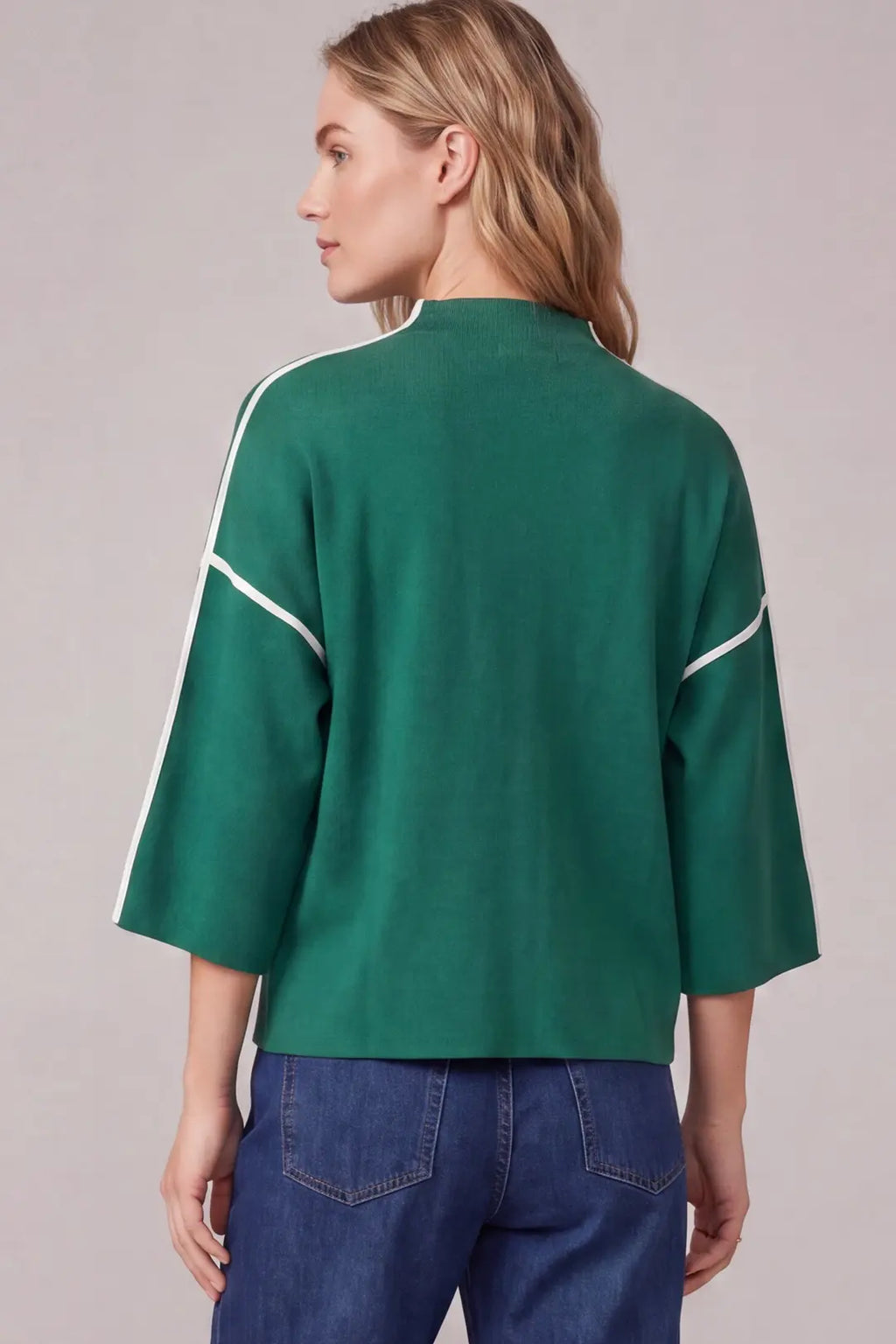 3/4 Sleeve Mock Neck