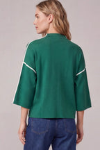 3/4 Sleeve Mock Neck