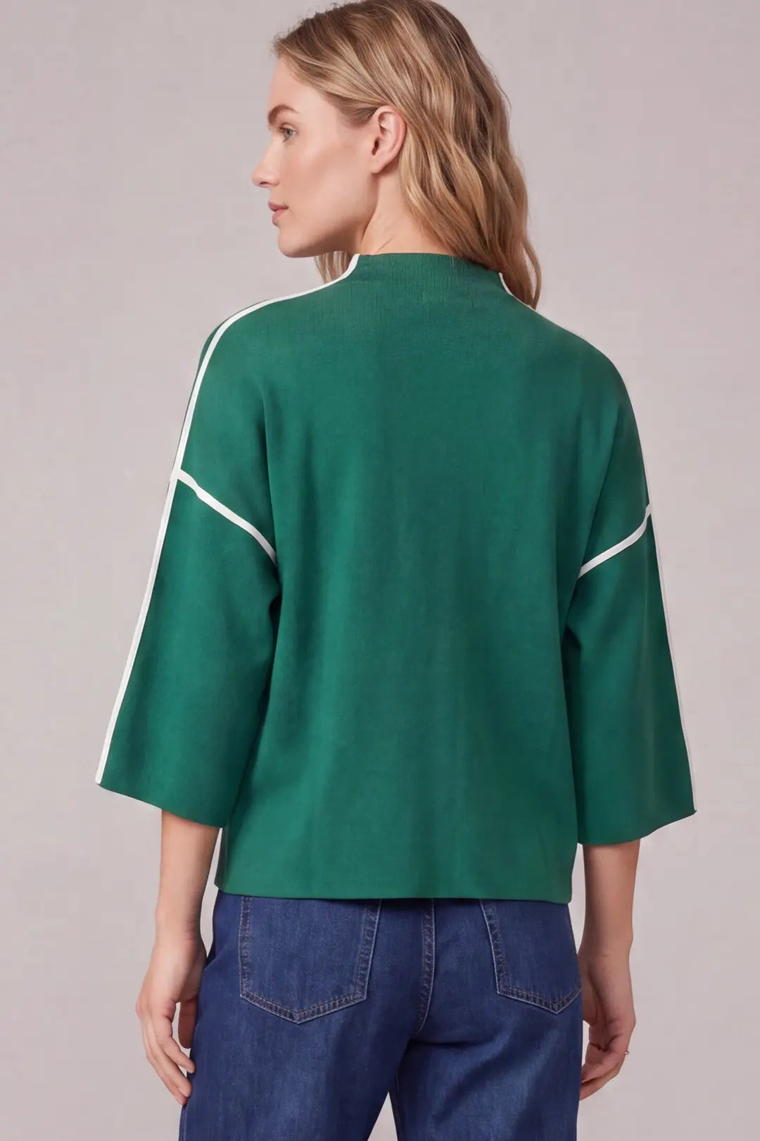 3/4 Sleeve Mock Neck