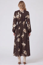 Brown Printed Maxi