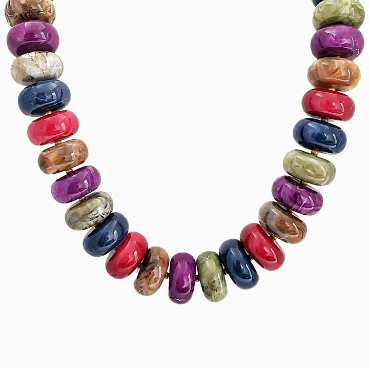 Chunky Dark Multi Beaded