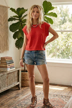 Scuba Polka Dot Relaxed Top