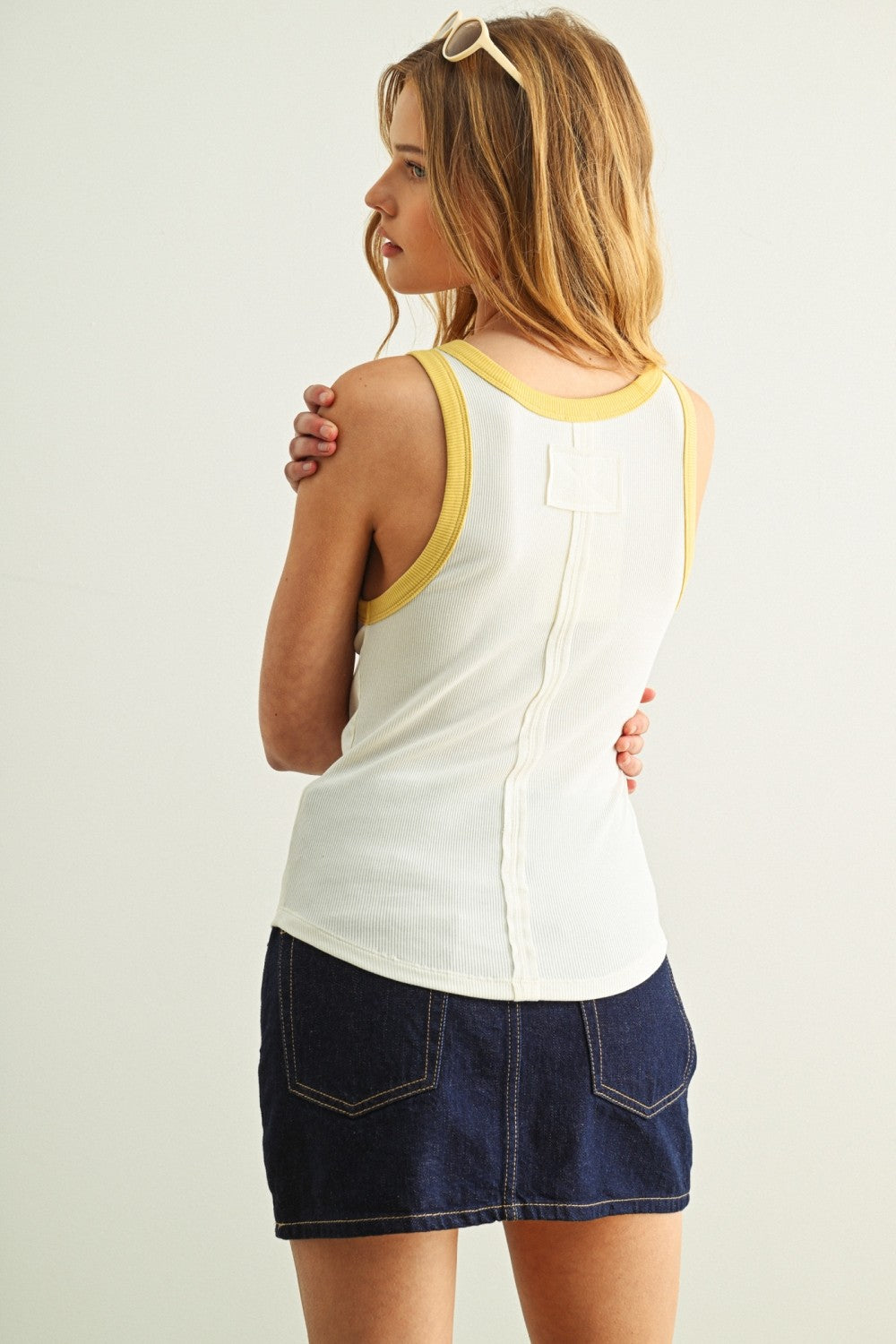 Miou Muse Color Contrast Tank