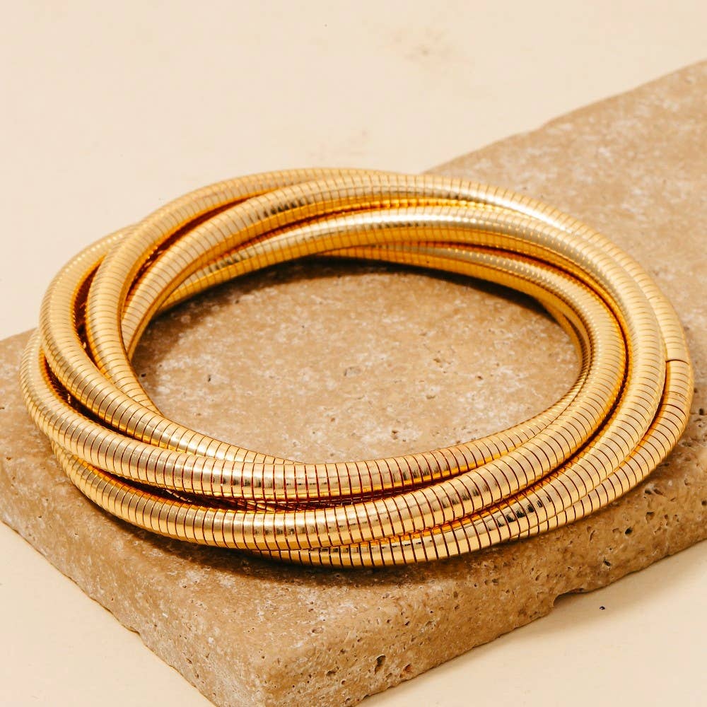 KnottedMetallicBracelet Set