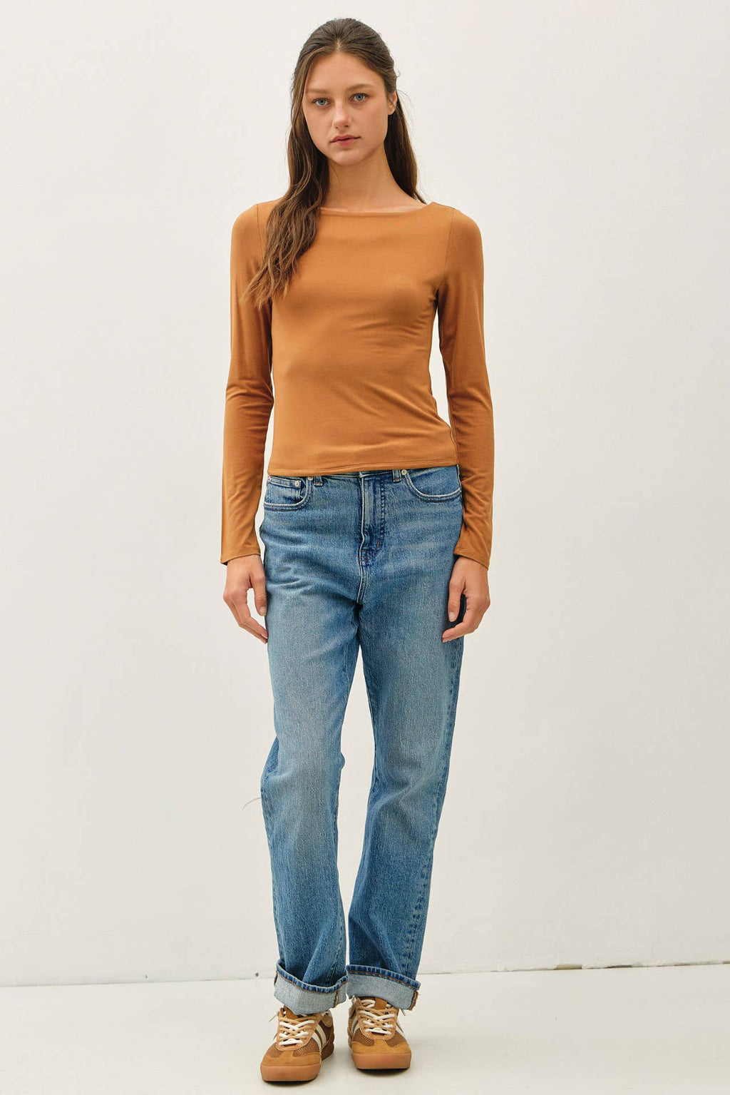 BOAT NECK LS TOP