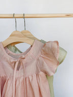 Fiona Dress with Bow-Pink
