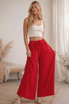 Relaxed Polka Dot Wide Leg Pants