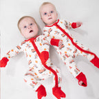 Bamboo Baby Convertible Zipper Pajama Firehouse Fido
