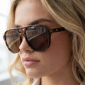 Oversized Polarized Aviator Sunglasses Set