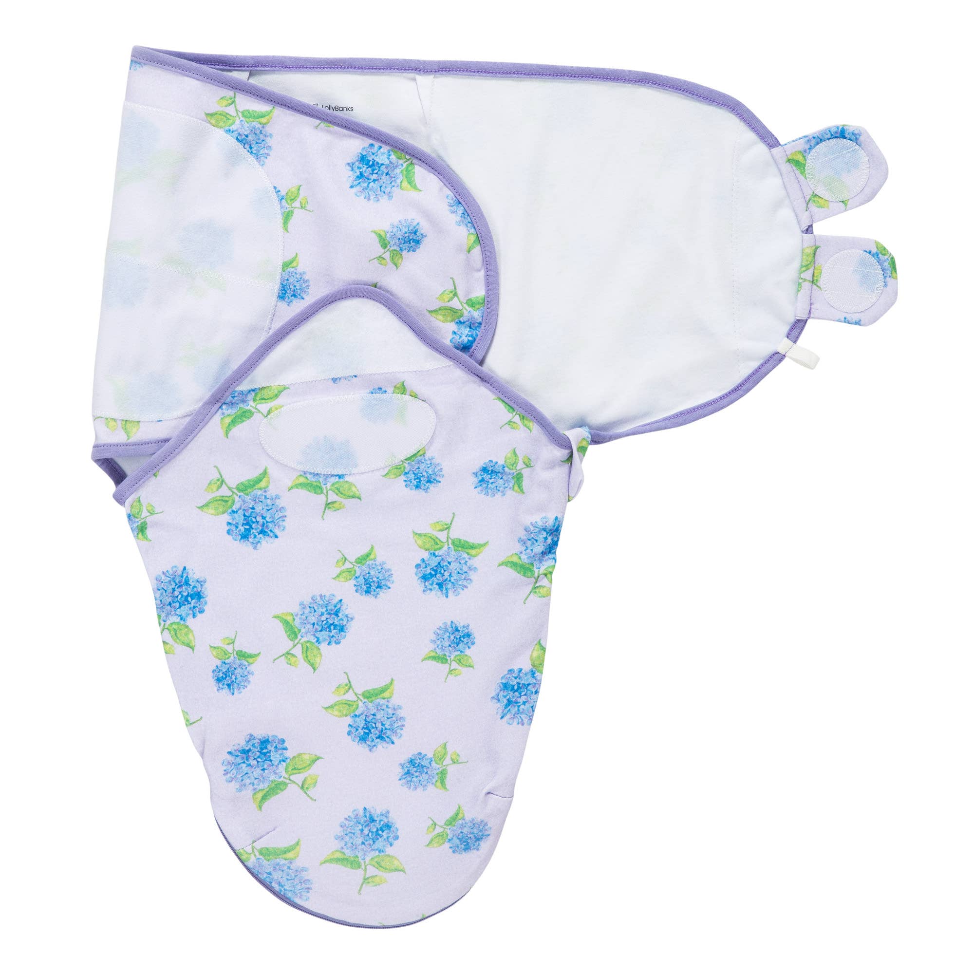 Cotton Velcro Newborn Swaddle Sack You Had Me at Hydrangea