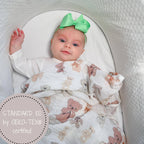 Baby Muslin Swaddle Blanket 47x47 Bear Hugs