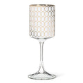 Slender Wine Glass with Gold Rings-9.5"H(12oz)